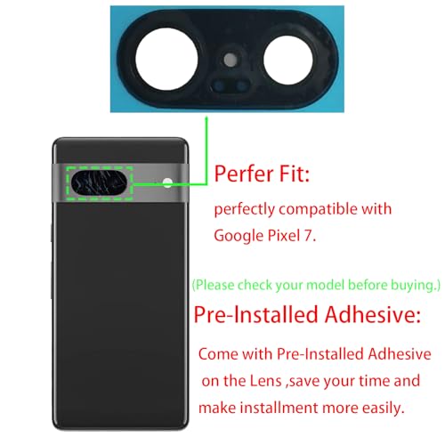 Anglepingping For Pixel 7 Back Rear Camera Lens Glass Replacement for Google Pixel 7 Rear Camera Glass with Pre-Installed Adhesive and Reparing Toolkits - Image 3