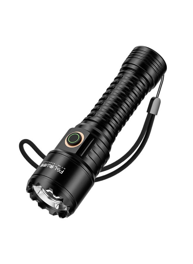 Fsl High-power Fire Starter Flashlight Zoomable Ultra-bright Long Battery Life Portable Military Long-distance Outdoor Cycling Home Emergency Light