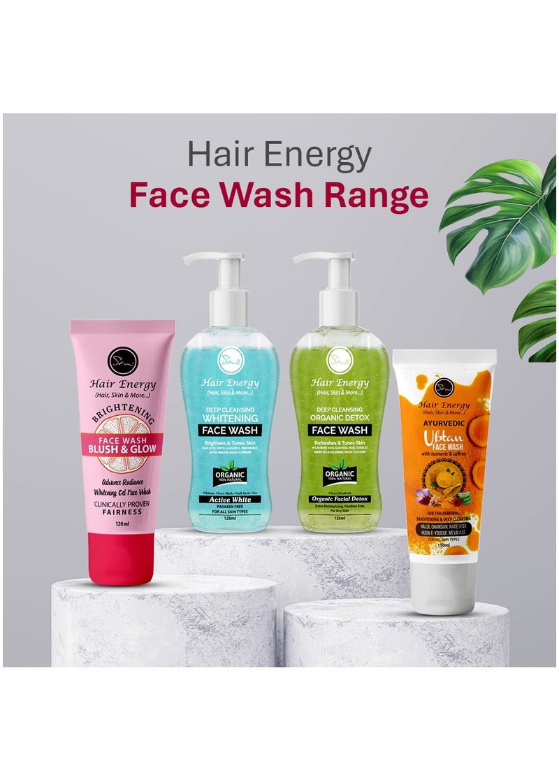 Hair Energy - Hair Energy Deep Cleansing Grapefruit Face Wash | Facial Cleanser with Grapefruit, Neem & Tea Tree | Helps with Dark Spots & Eczema | Brightens Skin | Paraben & SLS Free | 125 ml - Image 1