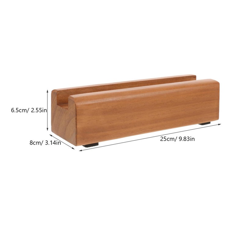 Modern Full Length Mirror Stand Solid Wood Floor Mirror Base Heavy Duty Holder Brown - Image 4