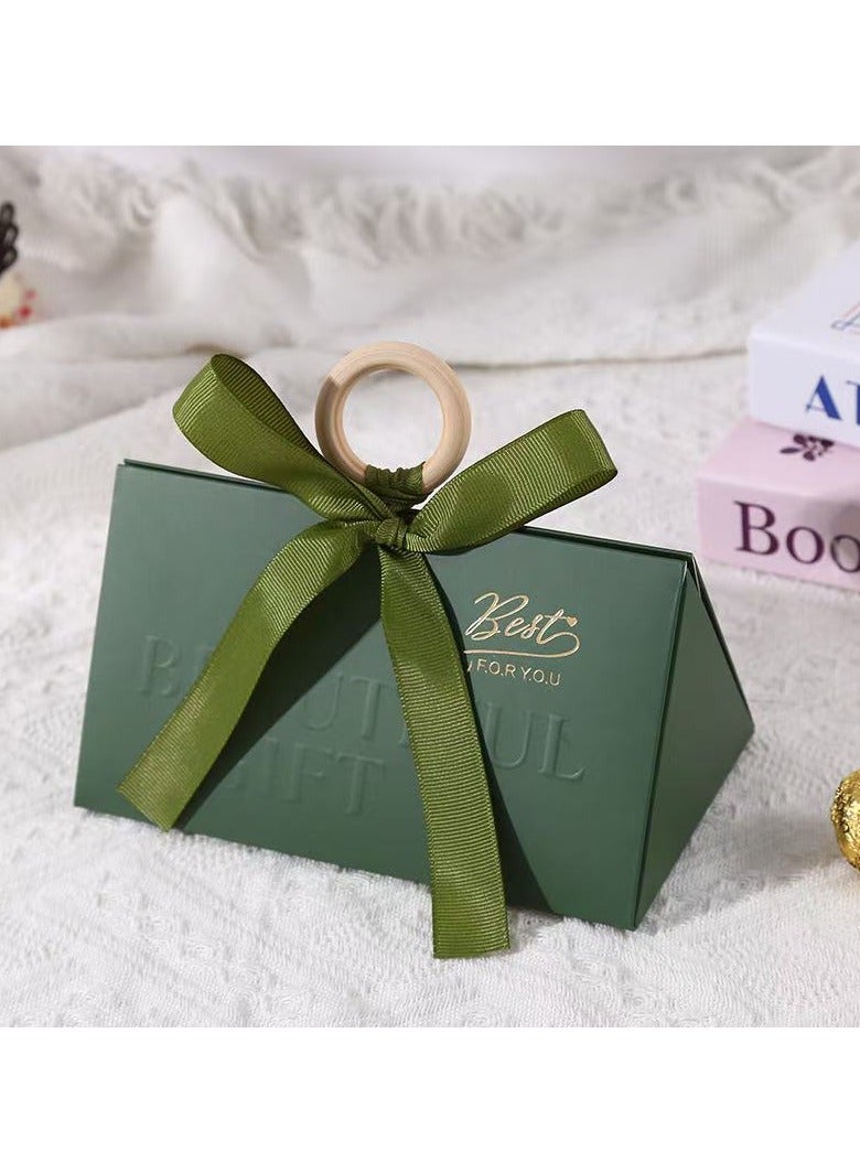 بست Best for You: حزم 5 قطع من أطباق ومحافظات الزفاف المثلثية الفاخرة – محملة يديًا، حاويات подарки بسيطة للخطوبة/الزفاف، تحف حفلات أنيقة فاخرة (17×10×10) - Image 1