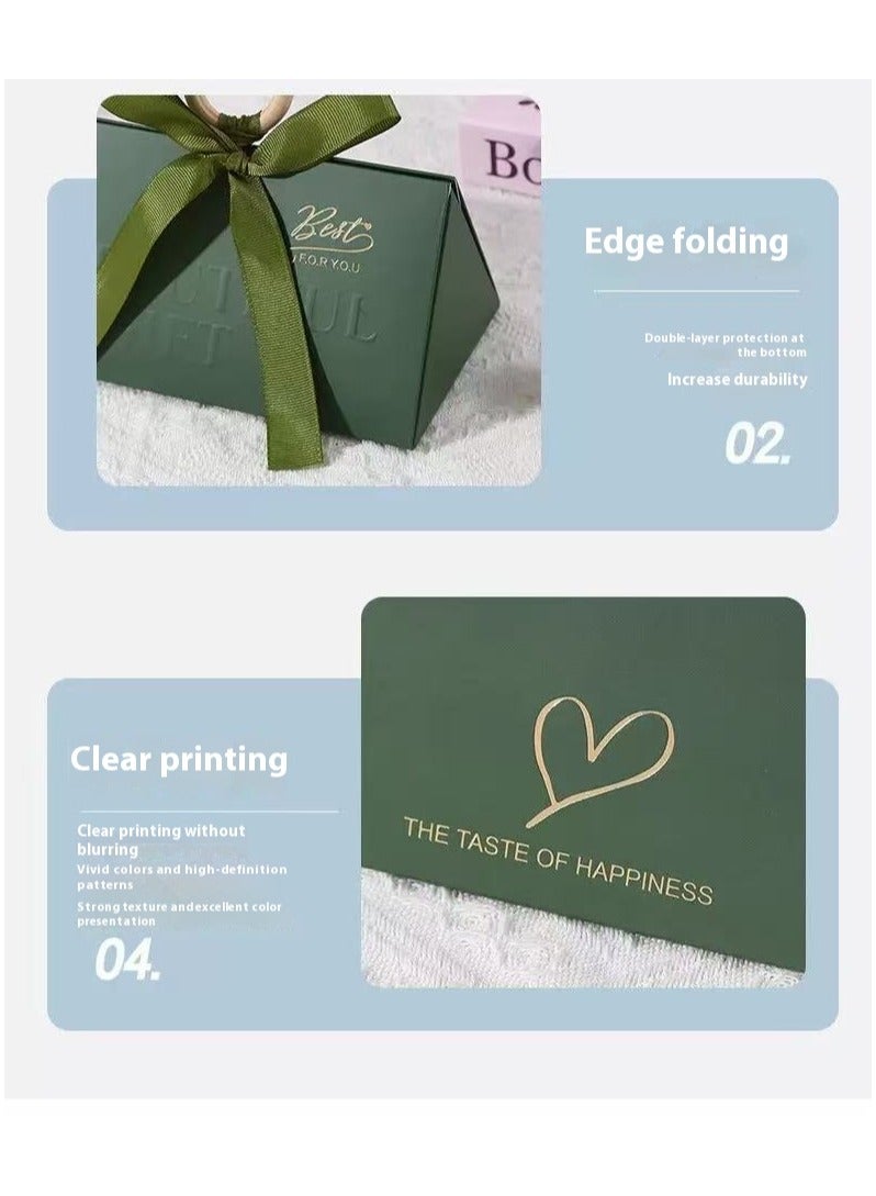 بست Best for You: حزم 5 قطع من أطباق ومحافظات الزفاف المثلثية الفاخرة – محملة يديًا، حاويات подарки بسيطة للخطوبة/الزفاف، تحف حفلات أنيقة فاخرة (17×10×10) - Image 4