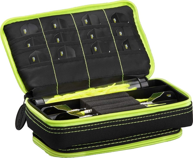 CASEMASTER Plazma Plus, 3 Dart Case for Soft and Steel Tip Darts Features Large Front Mobile Device Pocket, Built-in Storage Tube and Pockets for Flights, Tips, Shafts, and Personal Items - Image 1
