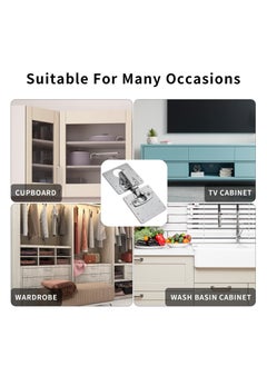 Y&D 10Pcs Cabinet Hinge Repair Plate, Stainless Steel Fixing Plate Bracket Kit, Cupboard Door Mounting Plates with Holes for Furniture Drawer Windows  - Image 4