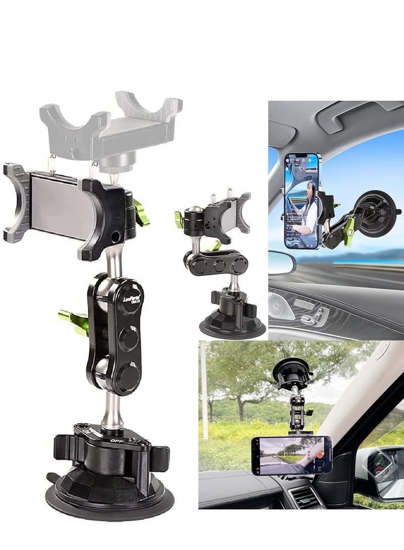 ELTRAZONE Universal 360° Rotating Phone Holder – Strong Suction Cup for Car Dashboard & Windshield - Image 2