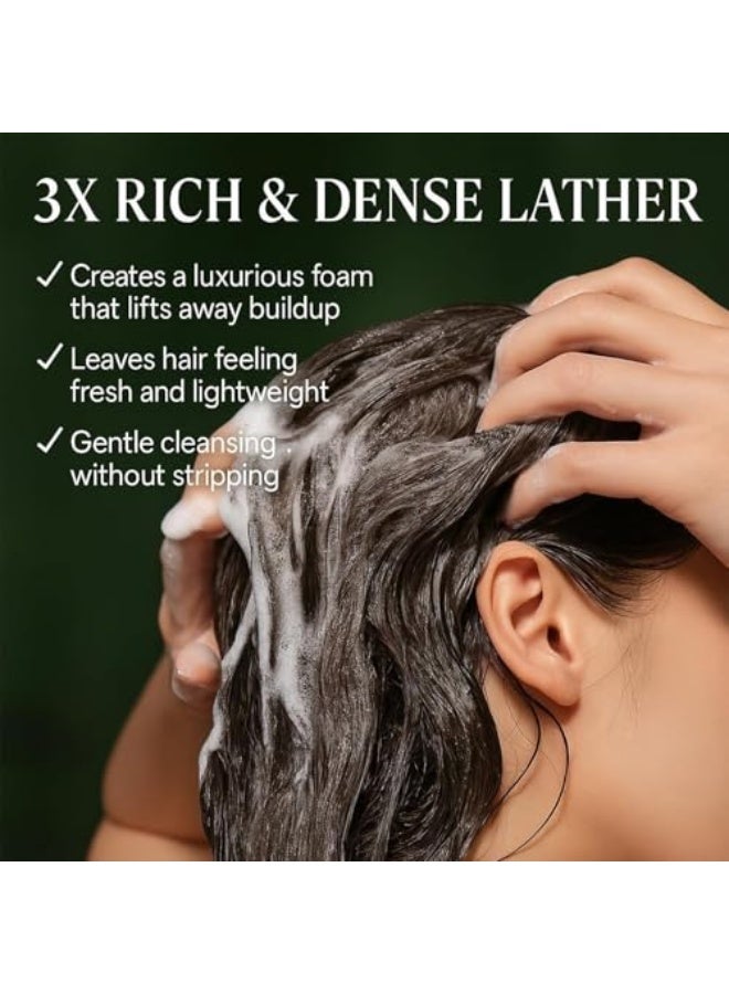 Nature Triangle Shampoo Bar, Nature Seven Green Soap Shampoo, Plant-Based Solid Shampoos Bar, Herbal Hair Care, Gentle Cleansing & Nourishing Care for Healthy-Looking Hair (2pcs) - Image 2