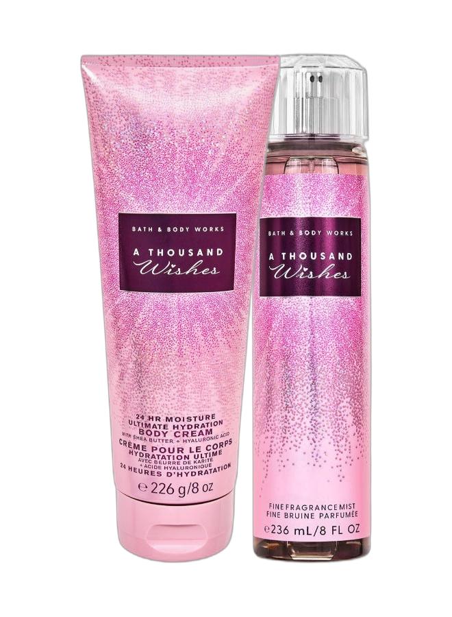Bath & Body Works A Thousand Wishes Ultimate Hydration Body Cream & A Thousand Wishes Mist 236ml Bundle - Image 1