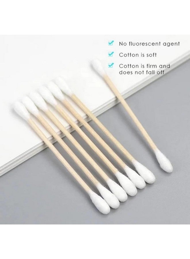 DCELLA DCELLA Bamboo Cotton Ear Buds | Swabs | Multipurpose Double Tip Cotton Earbuds | Swabs with Sustainable Bamboo Better Than Wooden Stick | Cotton Swabs for Ear (100 Sticks, Square Shape) (Pack of 2) - Image 3