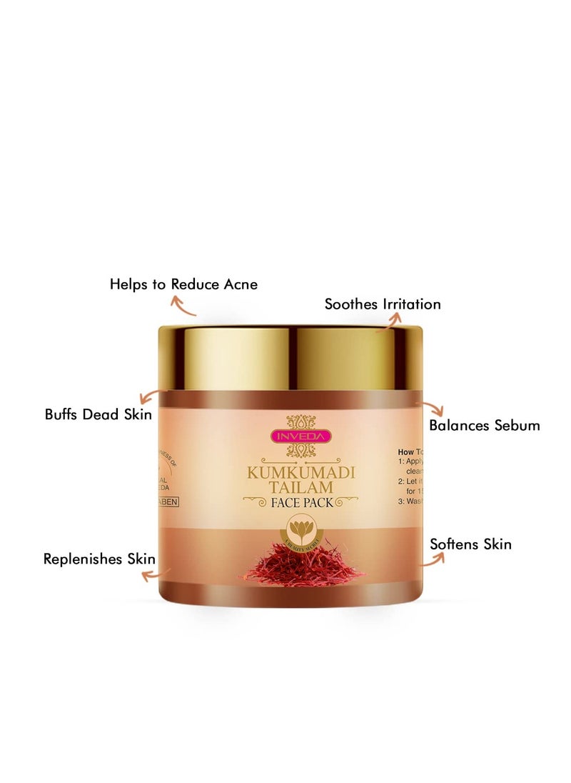Inveda Kumkumadi Tailam Face Pack for Acne Pigmentation 100ml