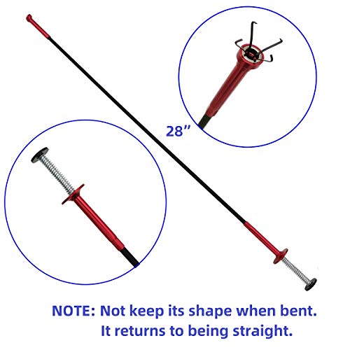 VASTOOLS Flexible Claw Pickup Tool with Magnet, 28", 2-in-1 Magnetic Pickup Tool,4-Finger Claw,Rustless Spring,Versatile - Image 2