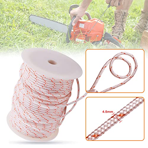 Mtanlo Recoil Starter Rope Pull Cord 45mm 100Meter for Stihl Husqvarna Echo Poulan Homelite McCulloch Sears Craftsman Trimmer Edger Brush Cutter Lawn Mower Chainsaw - Image 3