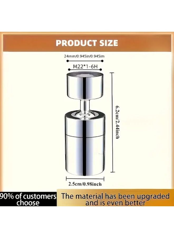 أجهزة تمديد الصنبور المزدوجة المقاومة للرش 360 درجة، قطعتان، تركيب سريع، متين - Image 4