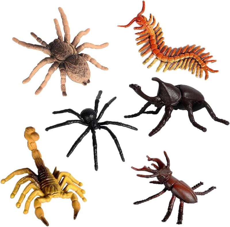 كلاراكو مجموعة متنوعة من مجسمات الحشرات البلاستيكية: حشرات، عنكبوت، عقرب، حريش، هدايا تعليمية علمية - Image 3