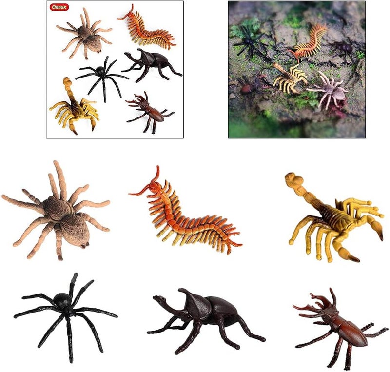 كلاراكو مجموعة متنوعة من مجسمات الحشرات البلاستيكية: حشرات، عنكبوت، عقرب، حريش، هدايا تعليمية علمية - Image 5