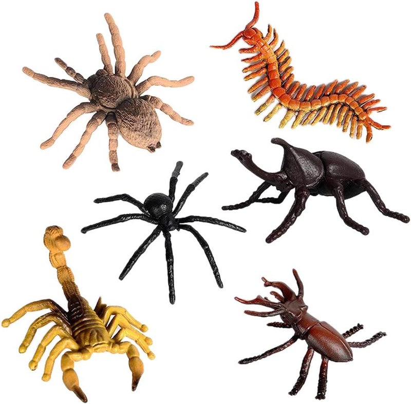 كلاراكو مجموعة متنوعة من مجسمات الحشرات البلاستيكية: حشرات، عنكبوت، عقرب، حريش، هدايا تعليمية علمية - Image 1