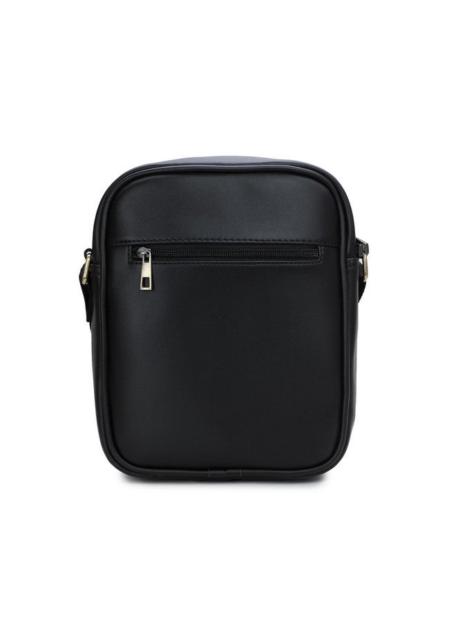 K London حقيبة ك لندن الجلدية النباتية المتقاطعة | حقيبة كتف | حقيبة كتف للرجال | حقيبة كتف للنساء | حقيبة صغيرة للرجال والنساء | حقيبة كتف صغيرة (أسود) (2403_أسود) - Image 4