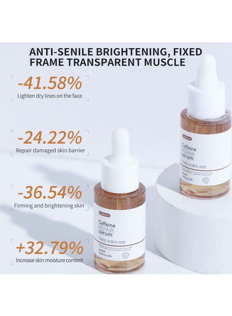 DEleventh Korean Brand Caffeine Repair Face Serum 37ml / with Natural Extracts, Anti-Aging, Reduce Puffiness, Deeply Hydrate, Improve Skin, Fade Fine Lines, Relieve and Revitalize Skin - Image 4