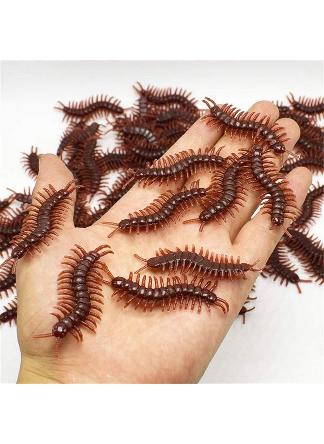 Wendy Mall 20Pcs/Set Imitation Insects Fake Centipede Toys Realistic Bugs Prank Joke Gift For April Fools Day Scary Mischief Halloween Party Decoration (M)  - Image 2