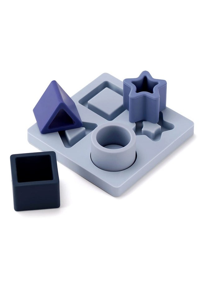 haakaa - Baby Silicone Shape Puzzle Baby Stacking Toys & Teething Toys Silicone Stacking Blocks Montessori Toys For 3M+ Babies Bpafree. Starlight. - Image 1
