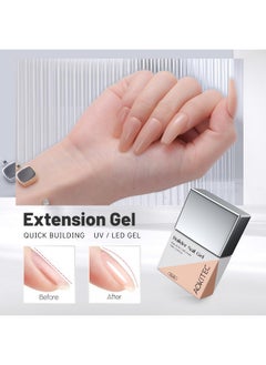 Aokitec Gel Builder Aokitec 15Ml Building Nail Gel Polish For Strengthener Gel,Extension Gel,Rhinestone,Base Coat,False Nail Tips Glue Gel In A Bottle With Brush Soak Off Uv Led Gel Nail  - Image 2