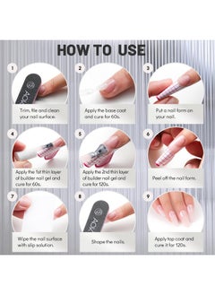 Aokitec Gel Builder Aokitec 15Ml Building Nail Gel Polish For Strengthener Gel,Extension Gel,Rhinestone,Base Coat,False Nail Tips Glue Gel In A Bottle With Brush Soak Off Uv Led Gel Nail  - Image 5
