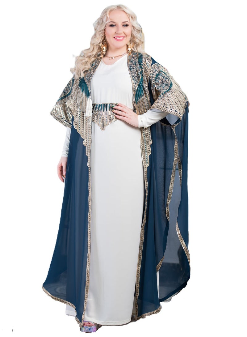LINA FASHION Royal two-piece abaya for occasions - Image 4