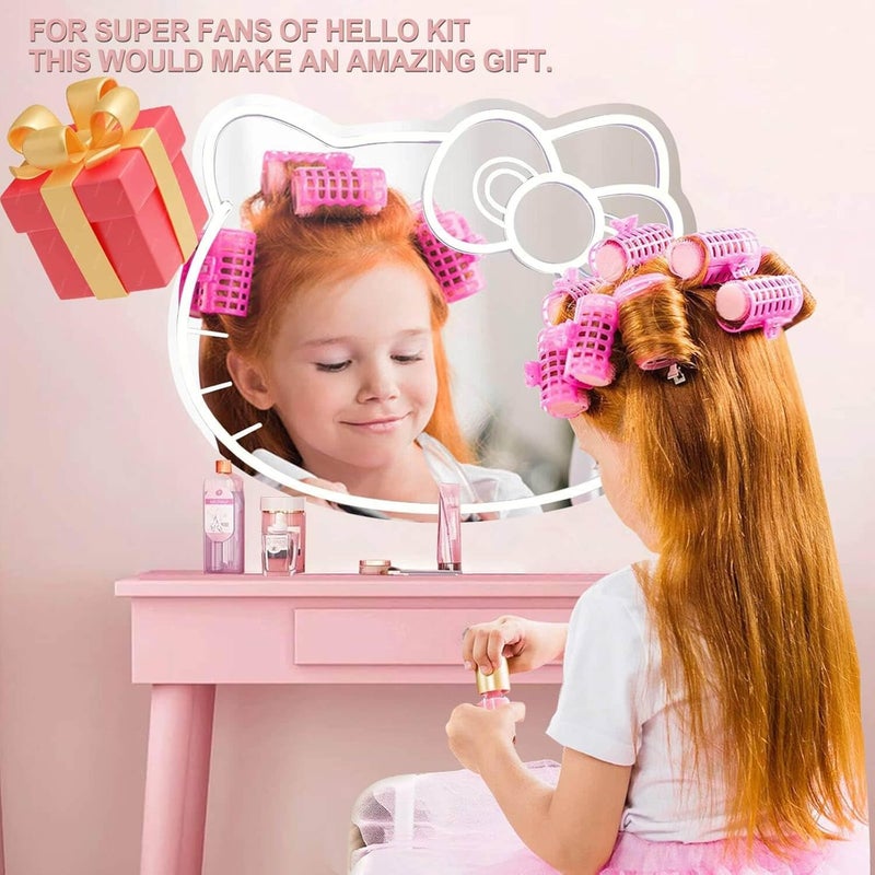 UIWEBABA Hello Kit Mirror,Dimmable Hello Kit Vanity Mirror with Lights 200+ Kinds of Color,Acrylic Hello Kit Led Mirror with Remote & App Control, Kit Neon Mirror Wall, Children's Favorite - Image 4