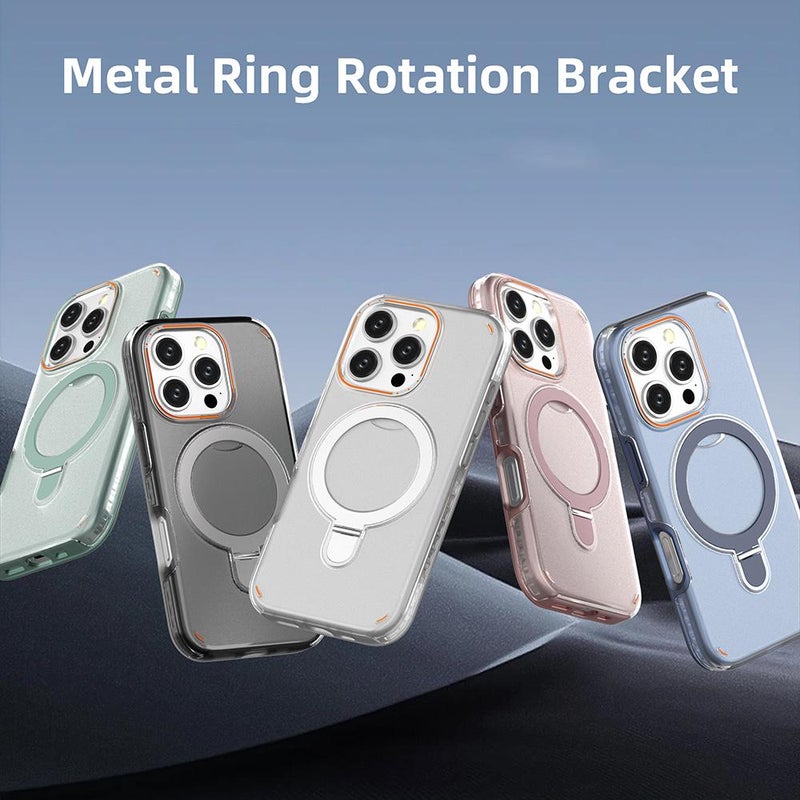 إيروريكس جراب هاتف ملون 2 في 1 مزود بحلقة MagSafe لهاتف iPhone 16 Pro (أخضر نعناعي) - Image 2