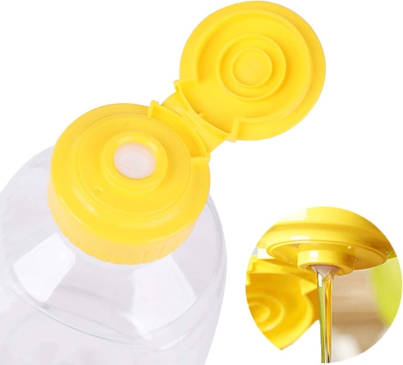 720 ml Honey Bottles, Plastic Squeeze Bottle with Flip-Top Cap, Reusable Honey & Syrup Dispenser Jar – BPA-Free, Refillable Condiment Container for Oils, Ketchup, Dressings