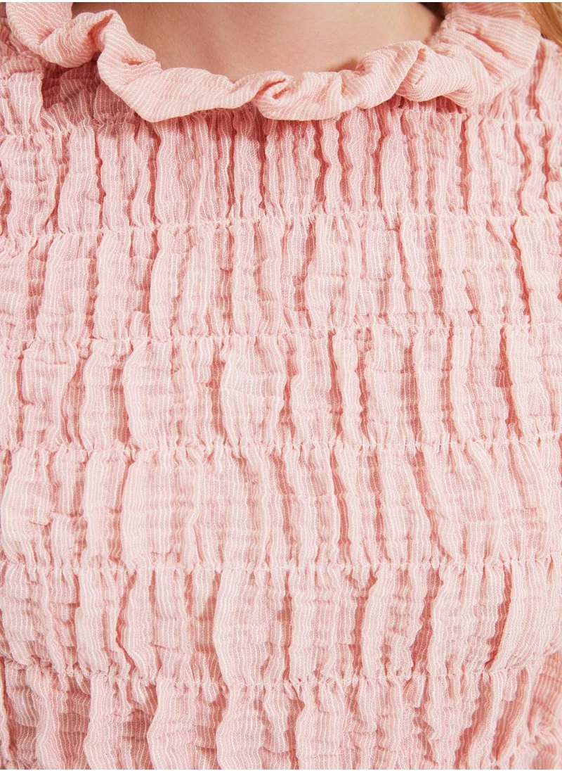 trendyol Ruffle Detail Knitted Top