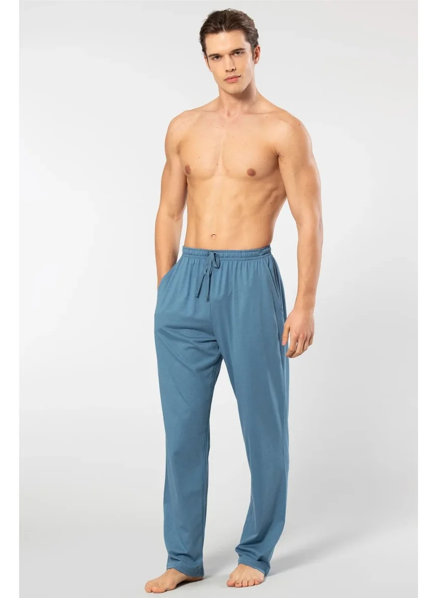 كاشاريل 2171 Men's Modal Single Pajama Bottom-Indigo