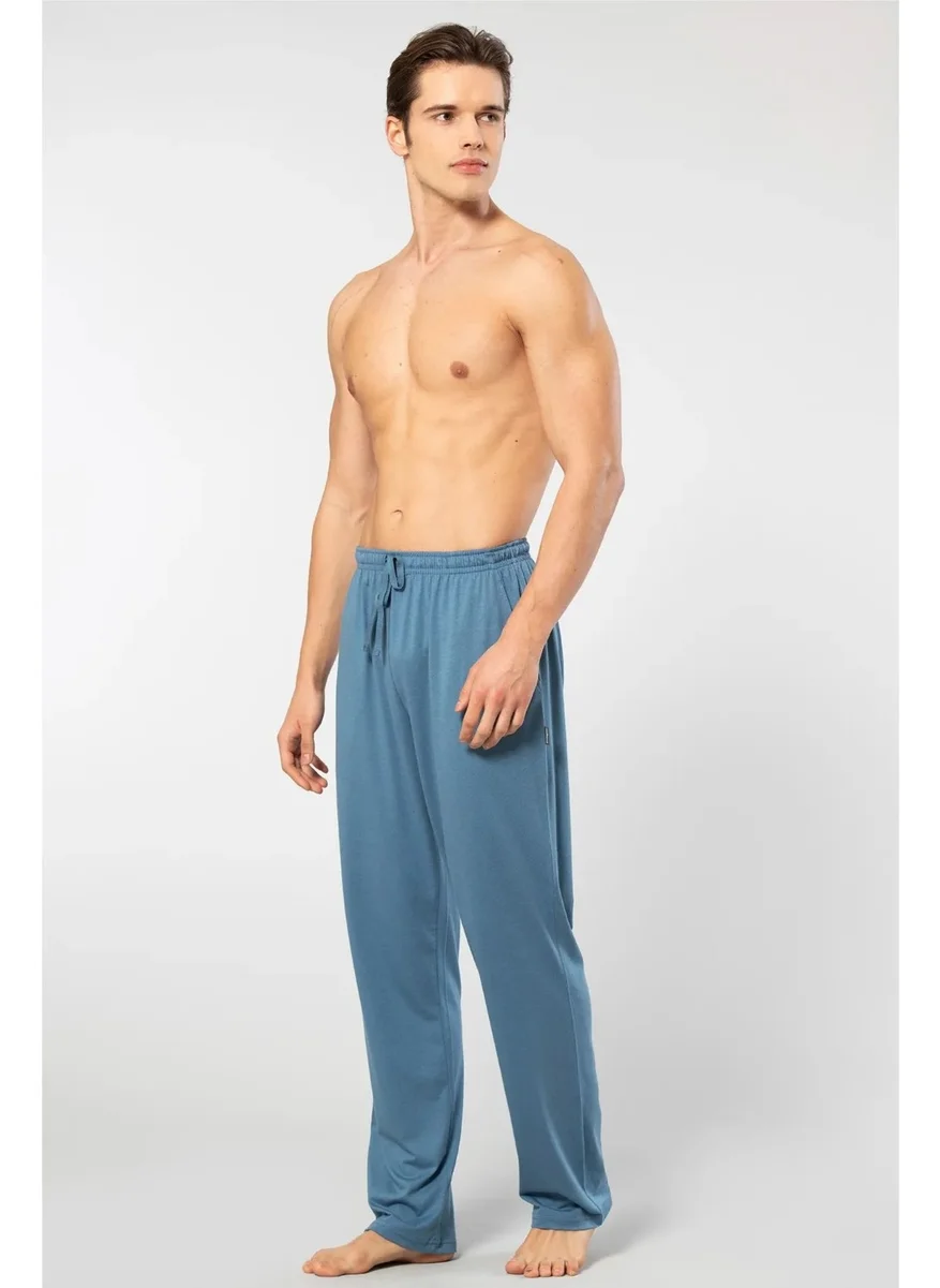 كاشاريل 2171 Men's Modal Single Pajama Bottom-Indigo