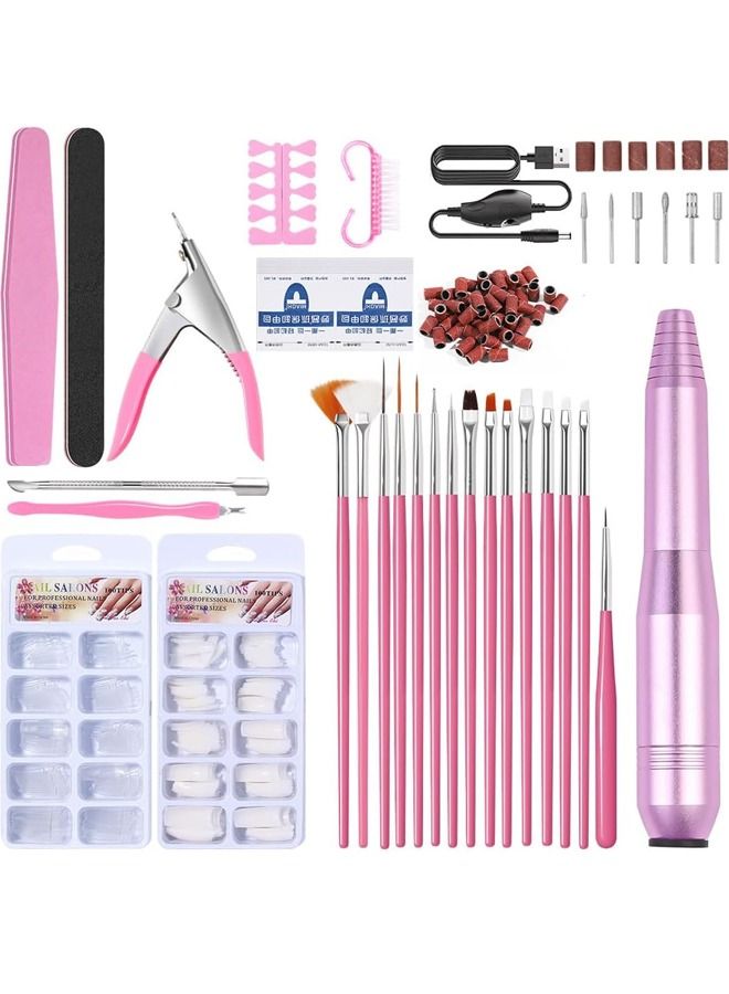 LINJIE Electric Nail Drill, Portable Electric Nail File For Acrylic Gel Nails,A Cordless Electric Nail Drill With Adjustable Speed， For Nail Drills Pedicure Tools And Nail Drills In Home Salons - Image 1