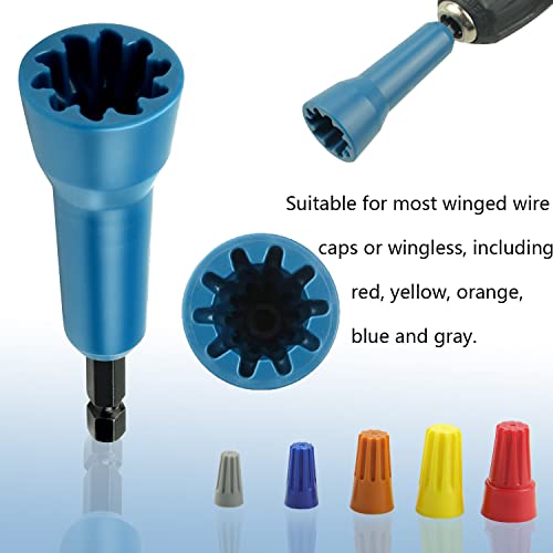 Kujunpao Wire Twisting Spinner,Spin-Twist Wire Connector Socket,Wire twist tool with 1/4" Chuck(Blue) - Image 2
