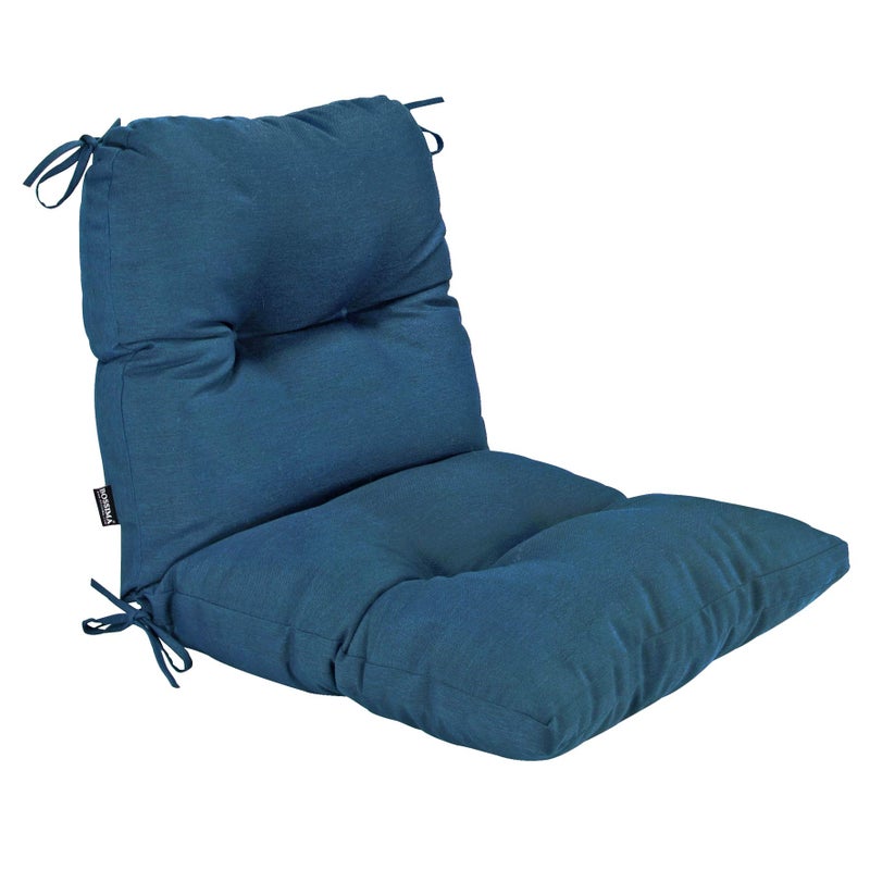 BOSSIMA Outdoor Indoor High Back Chair Tufted Cushions Comfort Replacement Patio Seating Cushions Teal Blue