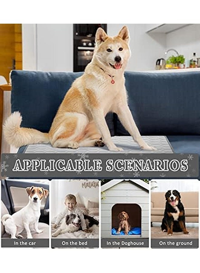 SKY-TOUCH Self-Cooling Mat for Dogs & Cats | Large Ice Silk Chill Pad for Hot Weather | Breathable, Non-Toxic, Washable Pet Cooling Blanket for Summer – Gray - Image 5