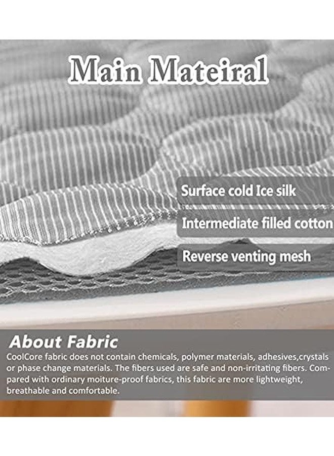 SKY-TOUCH Self-Cooling Mat for Dogs & Cats | Large Ice Silk Chill Pad for Hot Weather | Breathable, Non-Toxic, Washable Pet Cooling Blanket for Summer – Gray - Image 3