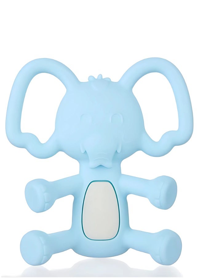 Twisoo Twisoo Elephant Silicone Baby Teether - BPA-Free Food Grade Teething Toy for Infants 6-12 Months, Soft Gum Soothing Chewing Toy, Easy-to-Grasp Design ( Blue )  - Image 1