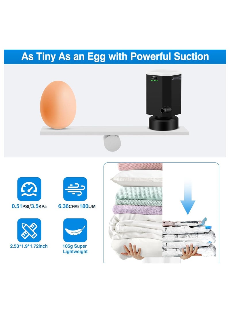 عام فراغ حقيبة التخزين اللاسلكية مضخة كهربائية السفر مضخة الهواء لتوفير مساحة مختلفة من حقيبة محمولة قابلة للشحن ختم حقيبة مضخة ضغط الملابس والبطانيات والأمتعة - Image 4