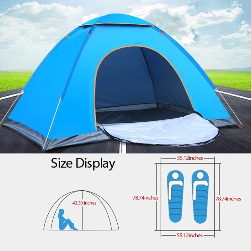Styxon Tents for Camping, 2-3 Person Camping Tent, Dome Tent, Double-Layer Waterproof Family Tent for Hiking Backpacking | 213 X 152 X 111 CM | Multicolor - Image 3