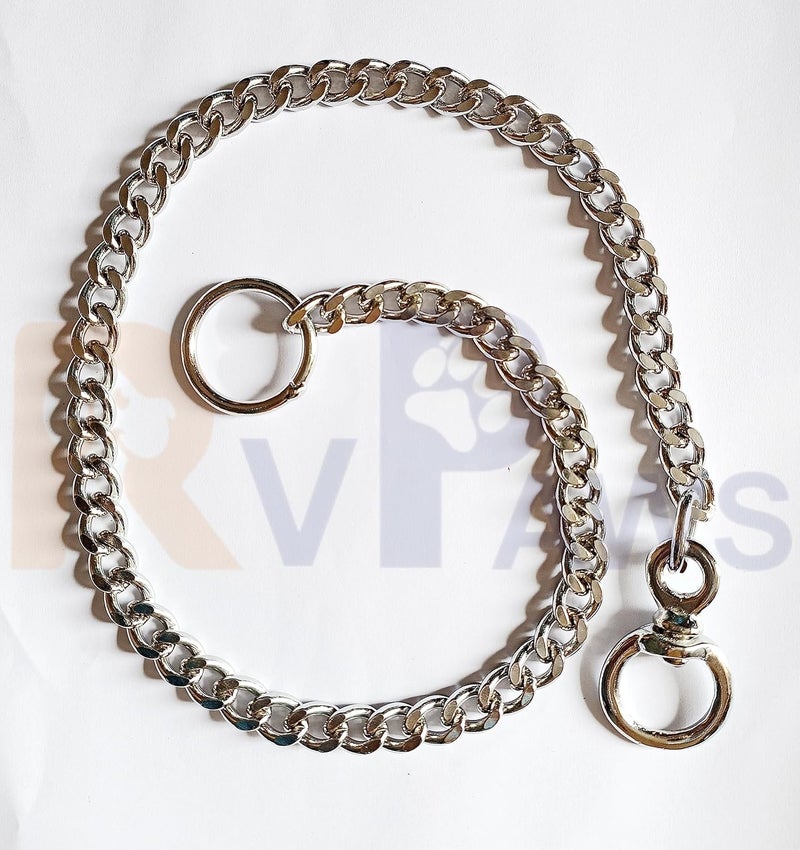 RoverPets Heavy Duty Cuban Choke Chain Collar, 4mm Extra Strong Steel Metal Links - Ideal for Big Breeds Like Rottweiler, Pitbull, Mastiff, Cane Corso, Doberman, Great Dane - 24 Inch (Large Size) - Image 3