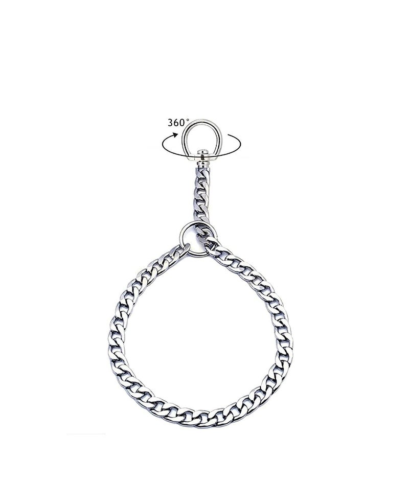 RoverPets Heavy Duty Cuban Choke Chain Collar, 4mm Extra Strong Steel Metal Links - Ideal for Big Breeds Like Rottweiler, Pitbull, Mastiff, Cane Corso, Doberman, Great Dane - 24 Inch (Large Size) - Image 2