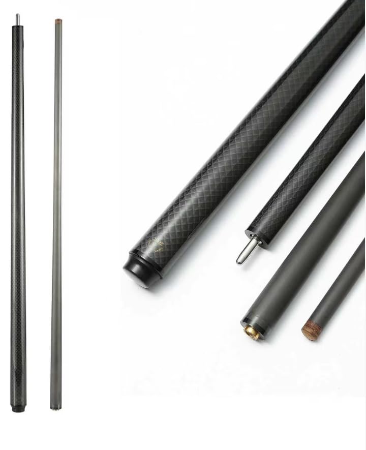 GAMESUN Carbon Fiber Pool Cue Stick128mm Tip Billiard Carbon Fiber cue 58 Tip Low Deflection Billiard Carbon Fiber cue with case Weight Adjustable Design 18OZ184OZ19OZ20OZ - Image 1