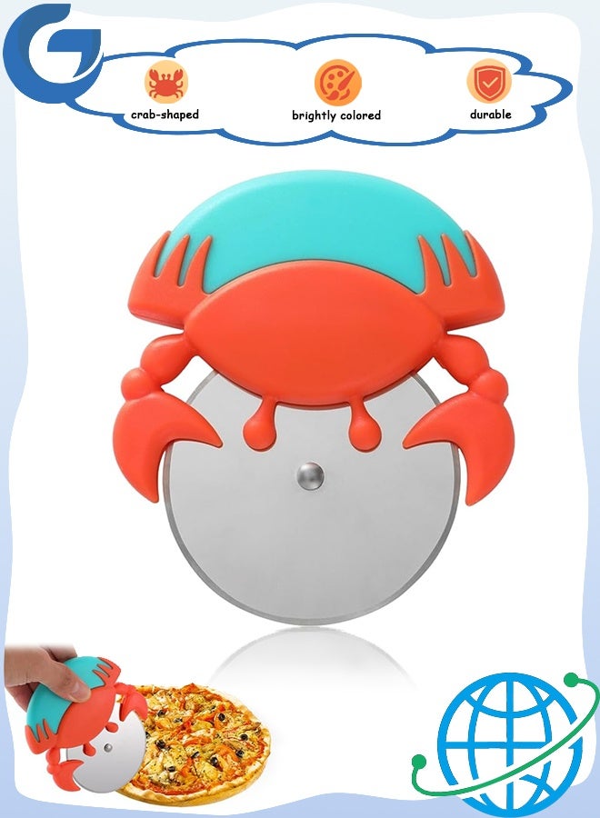 MXN Stainless Steel Pizza Cutter, Crab Shaped Multifunctional Pizza Cutter, Handheld Food Slicer For Kitchen Cooking - Image 1