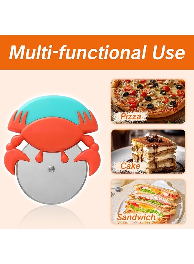 MXN Stainless Steel Pizza Cutter, Crab Shaped Multifunctional Pizza Cutter, Handheld Food Slicer For Kitchen Cooking - Image 5