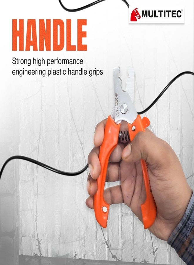 Multitec Industries Ltd MULTITEC 160-B Stainless Steel Wire Stripper & Cutter (2-in-1) – Heavy-Duty Electrical Wire Stripping and Cutting Tool up to 10 sq.mm with Ergonomic Handle - Image 5