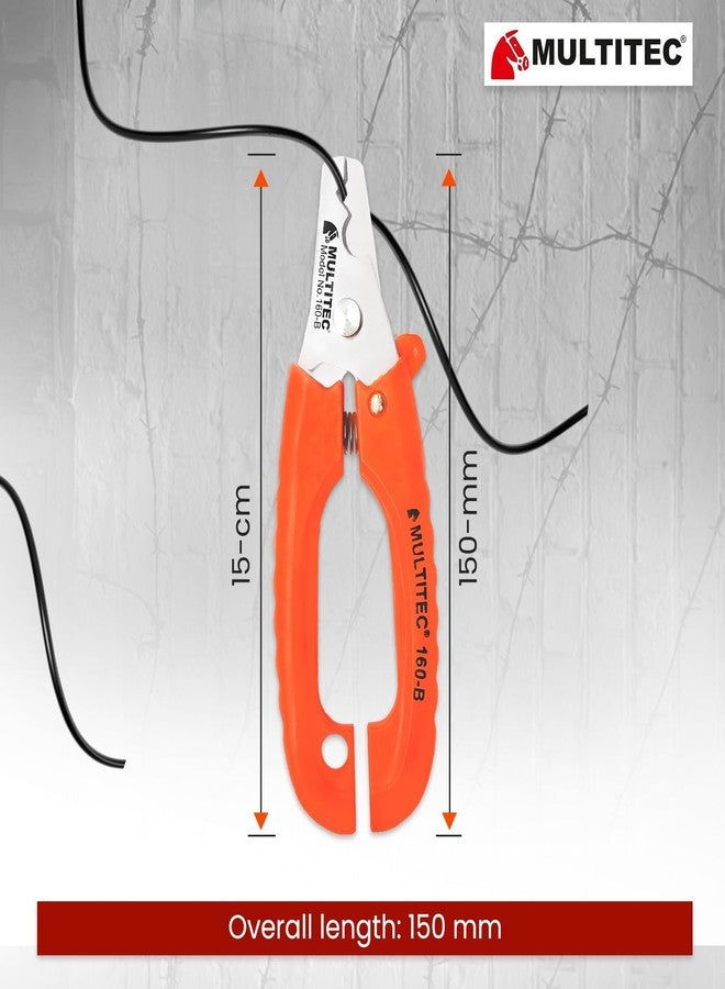Multitec Industries Ltd MULTITEC 160-B Stainless Steel Wire Stripper & Cutter (2-in-1) – Heavy-Duty Electrical Wire Stripping and Cutting Tool up to 10 sq.mm with Ergonomic Handle - Image 3
