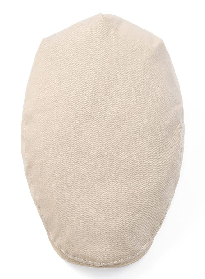STARANCE Men's Cotton Ivy Gatsby Newsboy Hat Summer Driving Scally Cap Thin (Khaki, 7 1/2) - Image 5