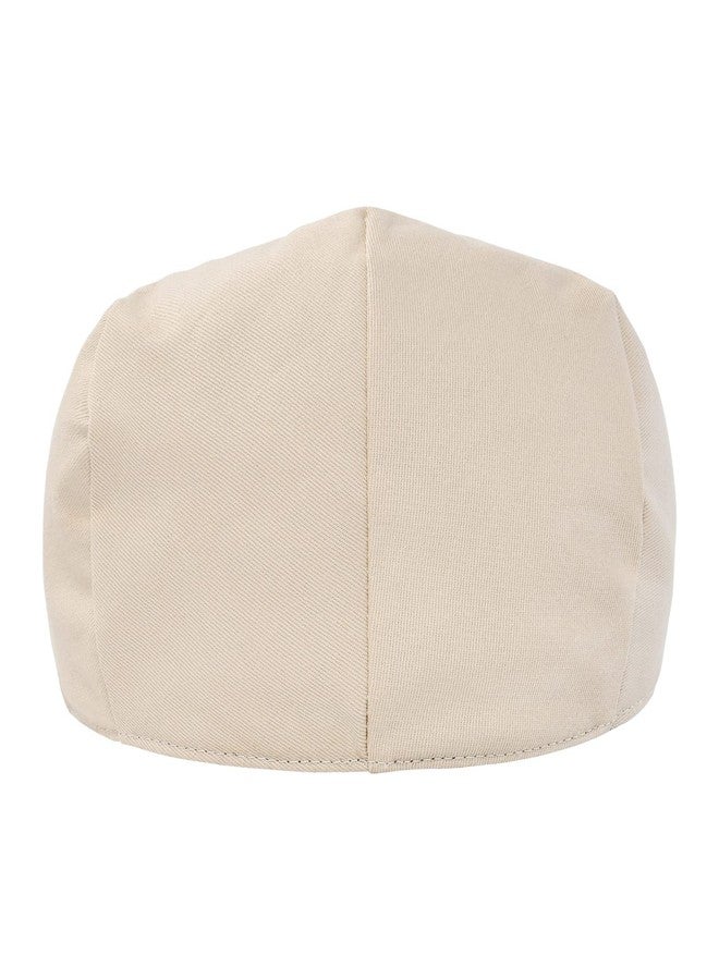 STARANCE Men's Cotton Ivy Gatsby Newsboy Hat Summer Driving Scally Cap Thin (Khaki, 7 1/2) - Image 4