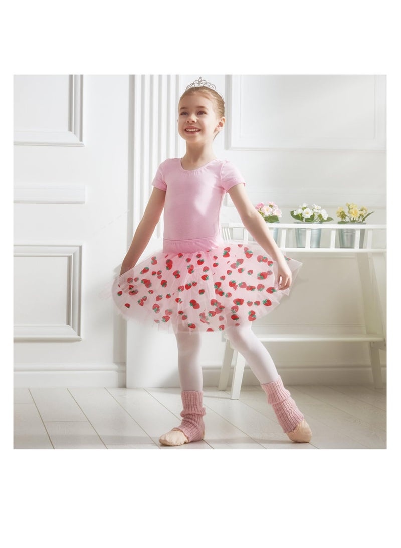 SYOSI لفائف تول الفراولة، 6 بوصة × 10 ياردة (30 قدم)، شريط تول الفراولة الجميل لتزيين حفلات الأطفال وأعياد الميلاد (وردي داكن) - Image 1